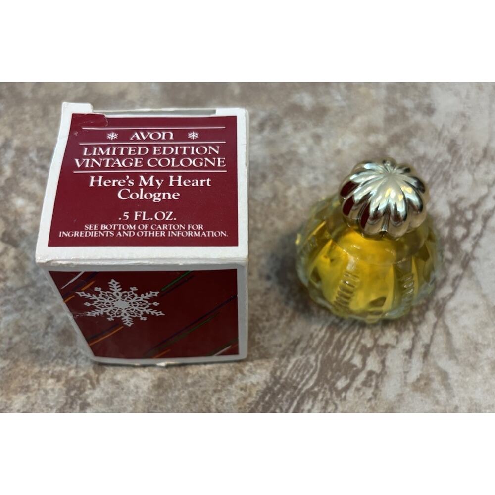 Vintage Avon Here’s My Heart Cologne 0.5 oz Limited Edition 1984 w/ Box Full